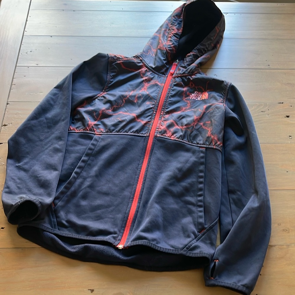 Boys North Face zip up fleece lined jacket . No tears or snags